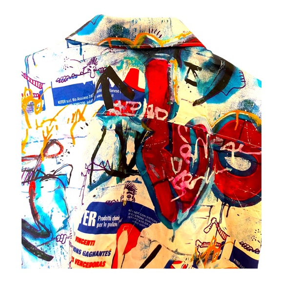 ROBERT GRAHAM Pichacao Graffiti Print Part Embroidered Sports Shirt LS 2x - Picture 10 of 16